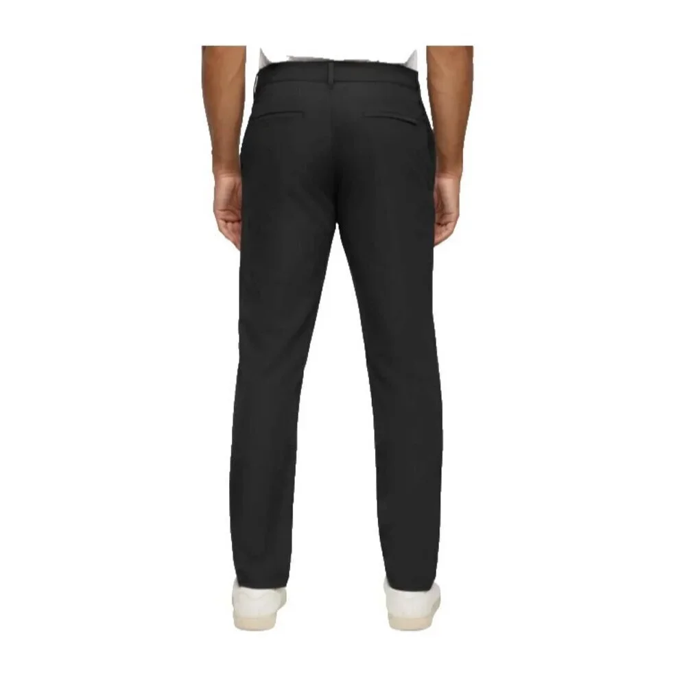 NEW Banana Republic Men's 40x32 Flat Front Pants Black Polyester G1366